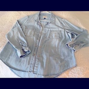 light denim button down shirt